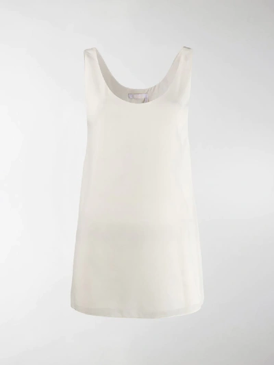 Shop Chloé Sleeveless Flared Top In White