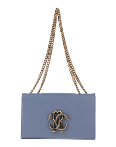 Shop Roberto Cavalli Handbag In Pastel Blue