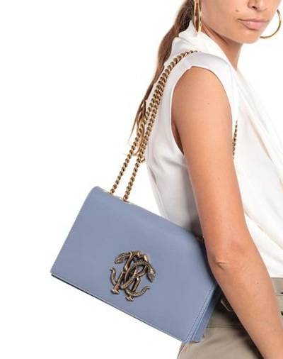 Shop Roberto Cavalli Handbag In Pastel Blue