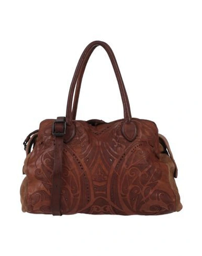 Shop Caterina Lucchi Handbag In Tan