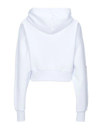 Shop Versace Jeans Couture Hooded Sweatshirt In White