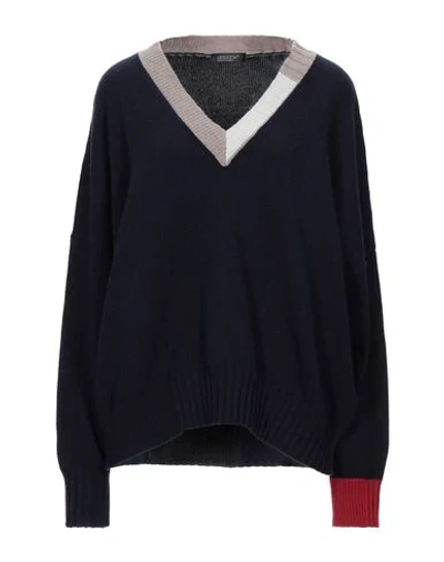 Shop Aragona Sweaters In Dark Blue