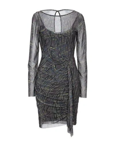Shop Patrizia Pepe Woman Mini Dress Lead Size 1 Polyester, Elastane In Grey
