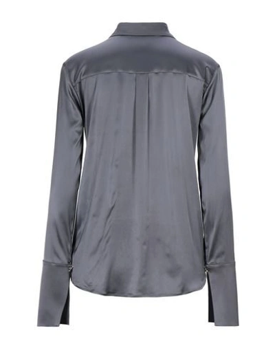 Shop Patrizia Pepe Woman Shirt Lead Size 6 Viscose, Polyamide, Elastane In Grey