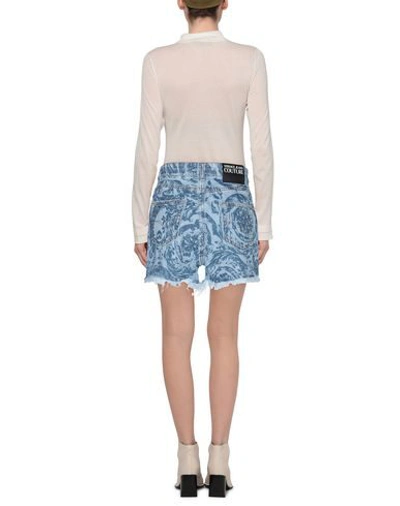 Shop Versace Jeans Couture Denim Shorts In Blue
