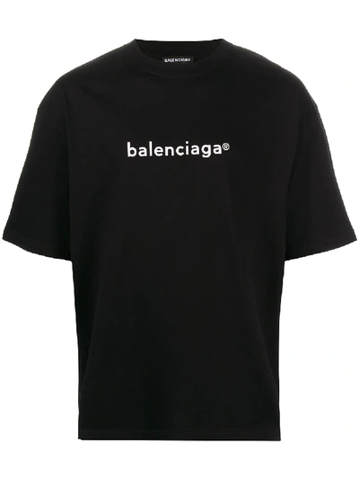 Balenciaga Black New Copyright Large Fit T-shirt | ModeSens
