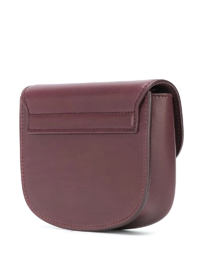 Shop Saint Laurent Kaia Logo Satchel In Purple