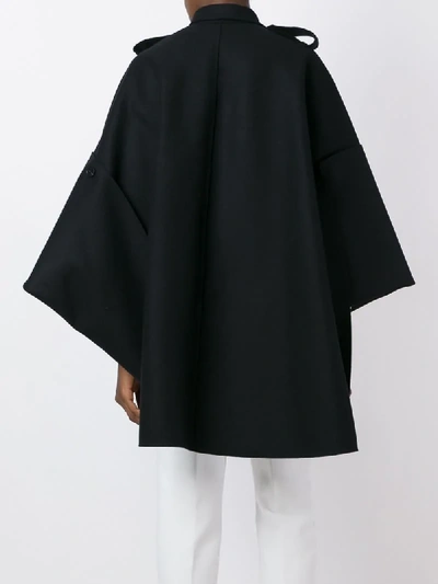 Shop Valentino Doppelreihiges Cape In Black