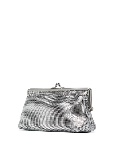 Shop Paco Rabanne Pixel 1969 Clutch Bag In Silver