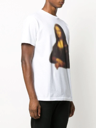 Shop Off-white Blurred Monalisa Print T-shirt In White