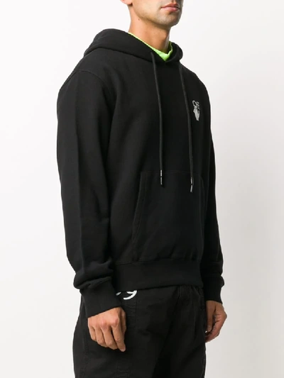 Shop Off-white Pascal Arrows Slim-fit Hoodie In Black