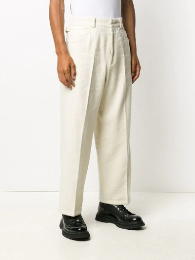 Shop Jil Sander Straight-leg Tailored Trousers In Neutrals