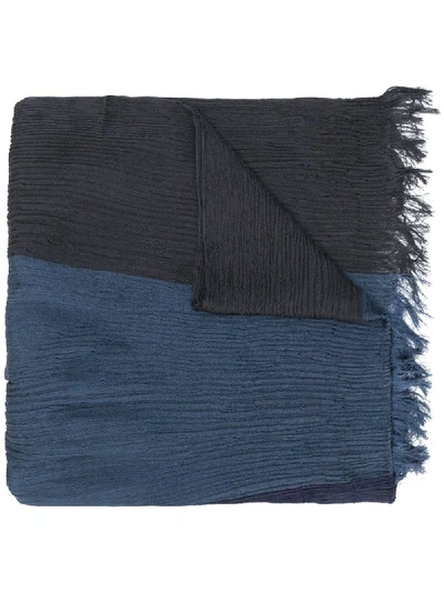 Shop Issey Miyake Plisse Scarf In Blue