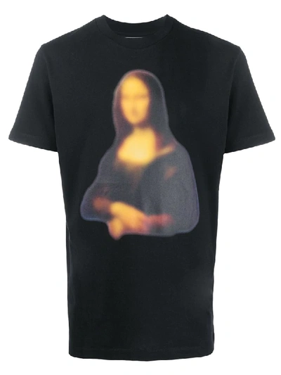 Shop Off-white Blurred Monalisa Print T-shirt In Black