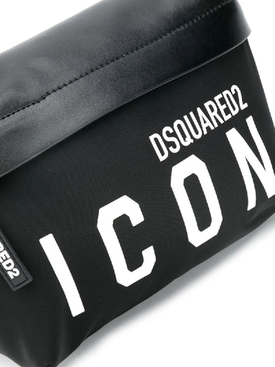Shop Dsquared2 Icon Print Belt Bag In Black