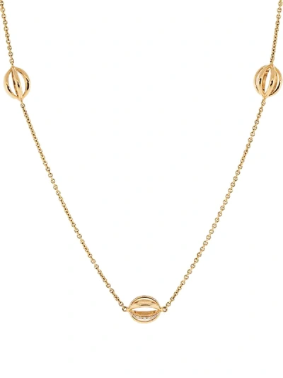 Katherine Jetter 18kt Rose Gold Diamond Small Seven Cage Necklace In Rosegold
