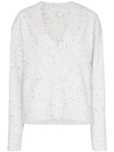 Shop Tibi Speckle-knit Jumper In White