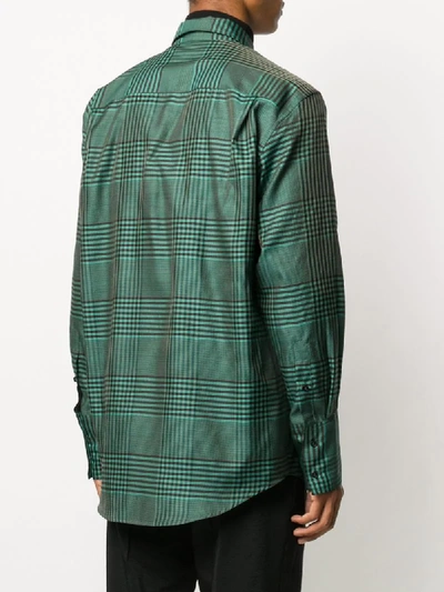 Shop Christian Wijnants Tupil Wool Check Shirt In Green