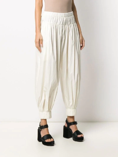 Shop Christian Wijnants High-waist Tapered Trousers In White