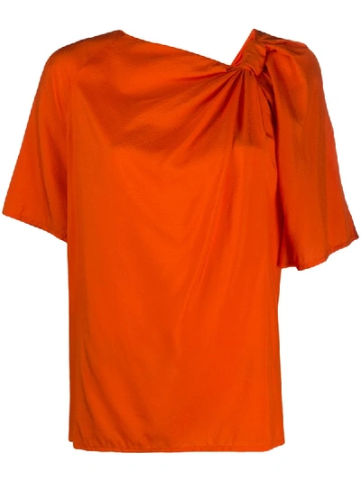 Shop Christian Wijnants Tadla Ripstop Blouse In Orange
