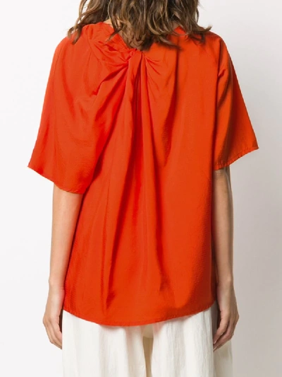 Shop Christian Wijnants Tadla Ripstop Blouse In Orange