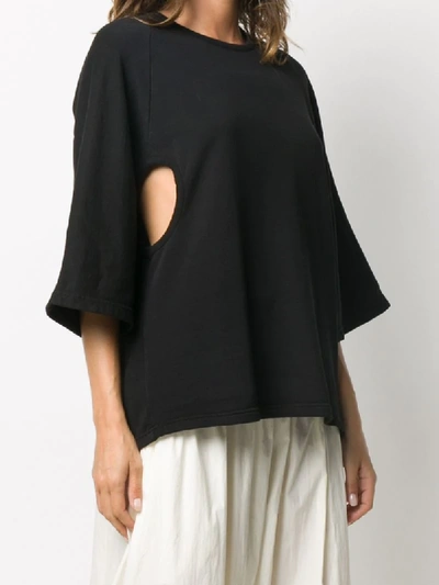 Shop Christian Wijnants Side Cut-out Detail Blouse In Black