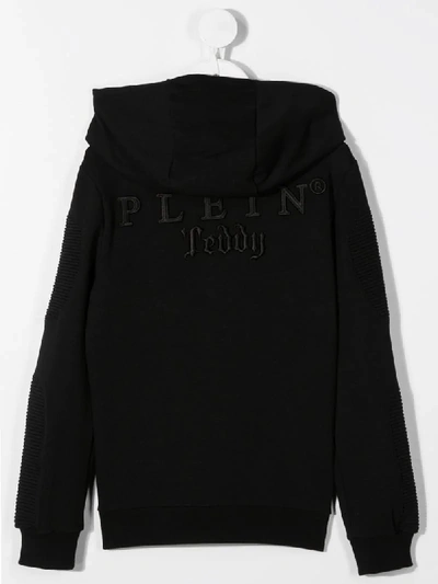 Shop Philipp Plein Junior Long-sleeve Hoodie In Black