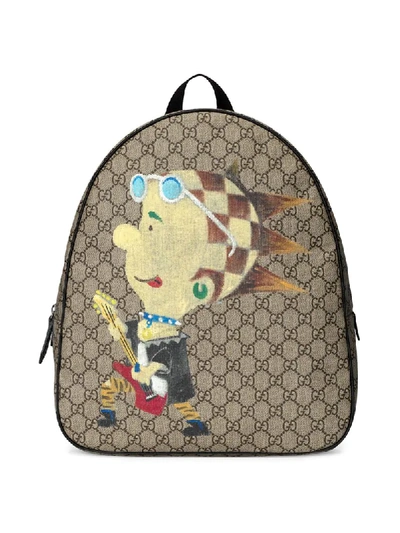 Shop Gucci Gg Punk-print Backpack In Neutrals