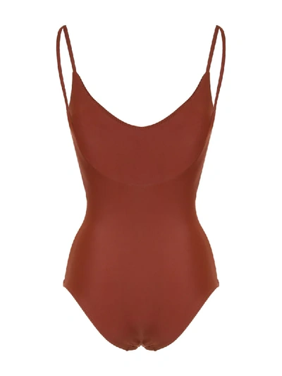 Shop Matteau The Scoop Maillot One-piece In Brown