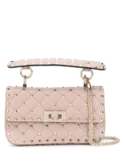 Shop Valentino 'rockstud Spike' Umhängetasche In Pink