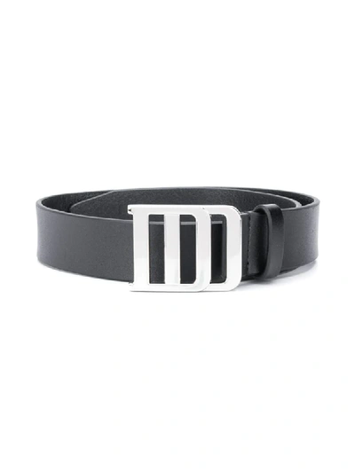 Shop Dsquared2 Silver Buckle Leather Belt In Black