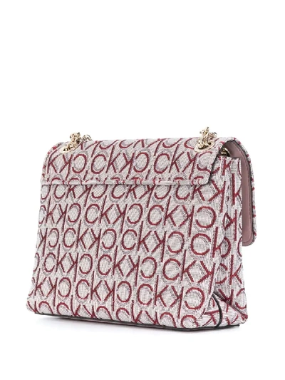 Shop Calvin Klein Re-lock Logo Shoulder Bag In Pink