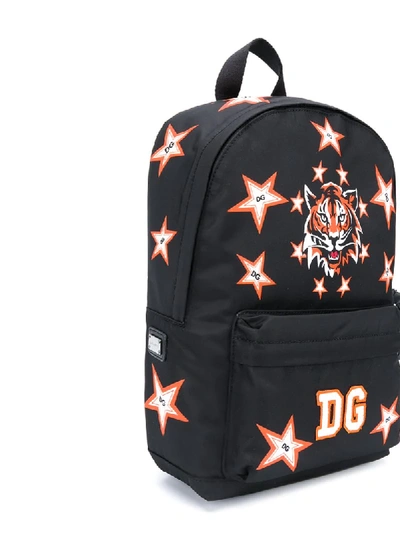 Shop Dolce & Gabbana Tiger-print Backpack In Black