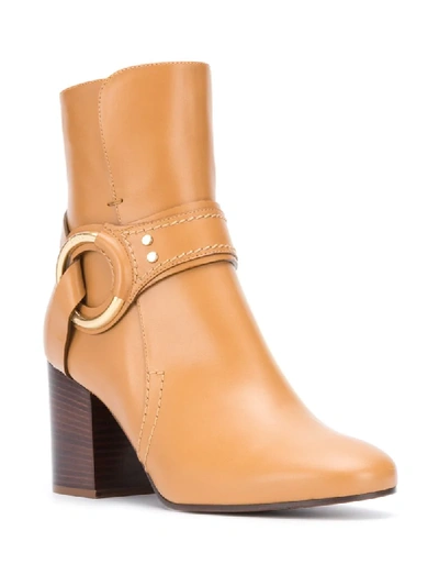 Shop Chloé Harness Ankle Boots In Brown