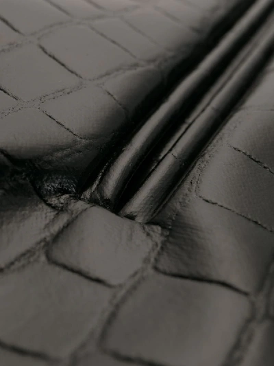 Shop Maison Margiela Embossed Crocodile-effect Shorts In Black
