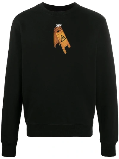 Shop Off-white Pascal Skeleton Slim-fit Sweatshirt In Black