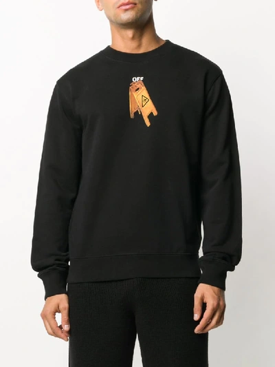 Shop Off-white Pascal Skeleton Slim-fit Sweatshirt In Black