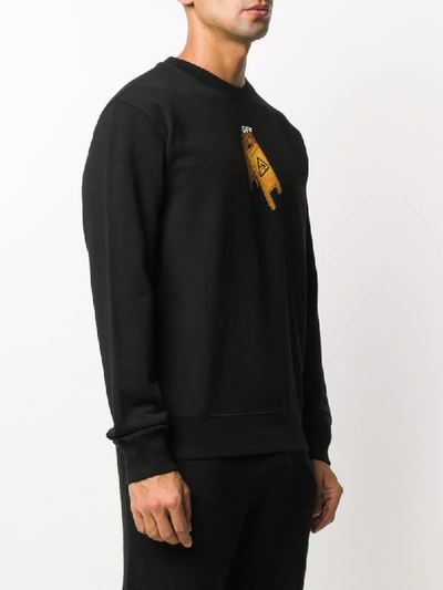 Shop Off-white Pascal Skeleton Slim-fit Sweatshirt In Black