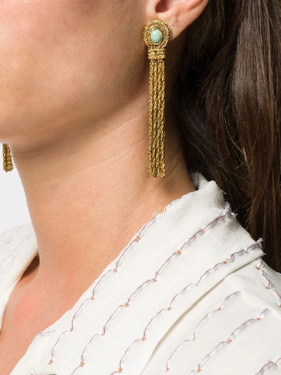 Shop Aurelie Bidermann Mizuhiki Clip Earrings In Gold