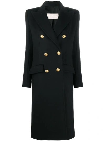 Shop Alexandre Vauthier Long-sleeved Fitted Coat In Black