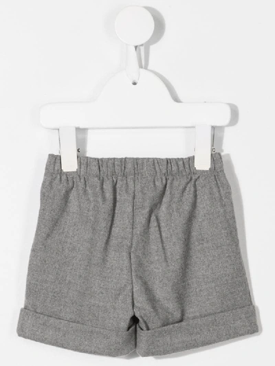 Shop Il Gufo Mid-rise Tailored Shorts In Grey