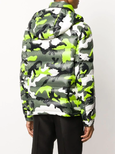 Shop Valentino Camouflage-print Puffer Jacket In Green