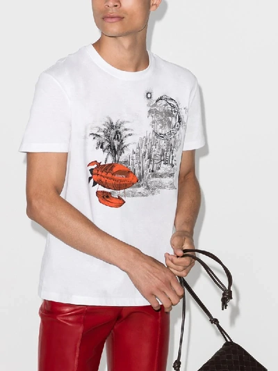 Shop Valentino Dream-print Cotton T-shirt In White