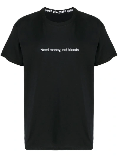 Shop Famt Need Money, Not Friends T-shirt In Black