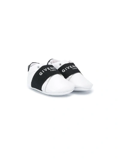 Shop Givenchy Logo Colour-block Sneakers In White