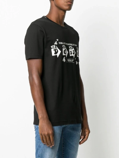 Shop Dolce & Gabbana Logo-print Slim-fit T-shirt In Black