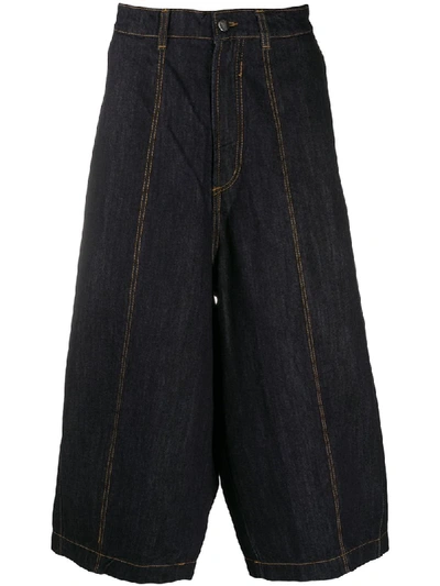 Shop Société Anonyme Wide-leg Cropped Jeans In Blue