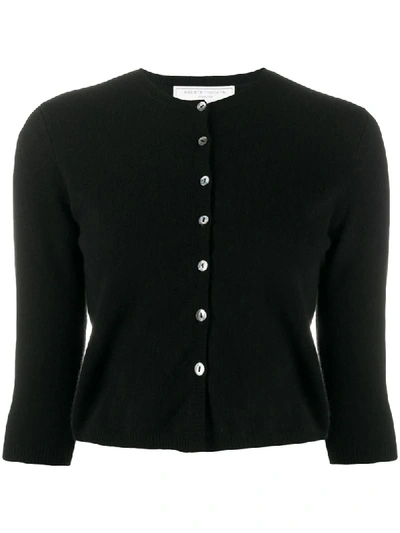 Shop Société Anonyme Crop Sleeve Cashmere Cardigan In Black