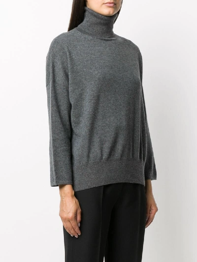 Shop Société Anonyme Crop Sleeve Cashmere Jumper In Grey