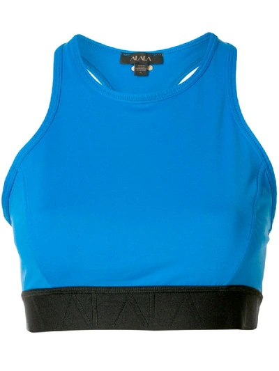 Shop Alala Racerback Cropped Vest In Blue